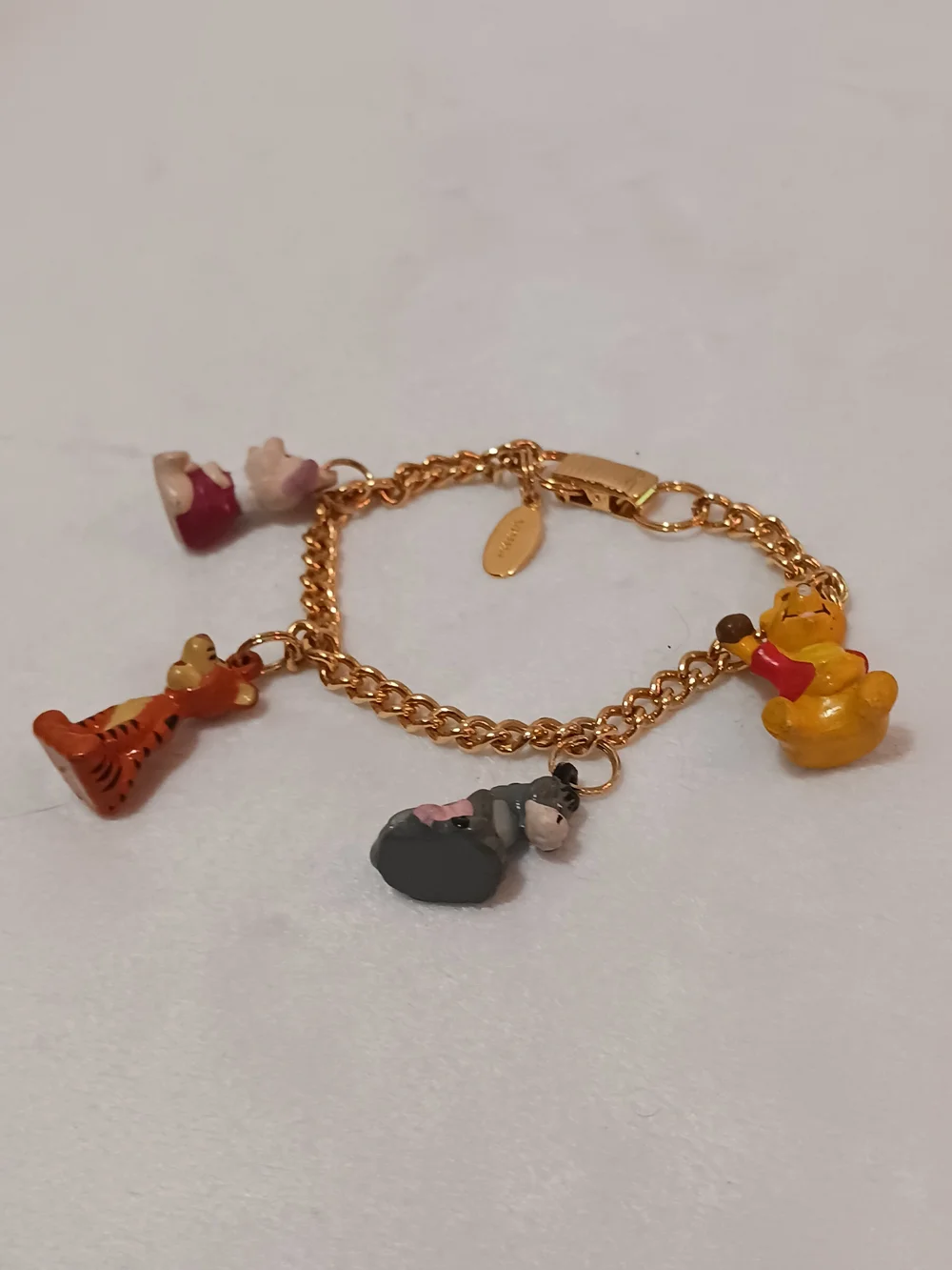 Disney Gold-tone Charm Bracelet with Small Logo Tag